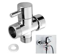 Válvula de conmutación de 3 vías, válvula de conversión de ducha, adaptador de grifo de baño, válvula cromada pulida 3/4 1/2 pulgadas, adaptador en T para lavabo, baño, ducha, cocina
