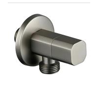 Válvula de conmutación de ángulo de llenado de inodoro G1/2 de latón macizo for accesorios de cocina y baño(B Gun gray)