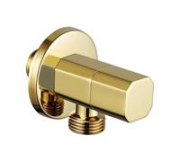 Válvula de conmutación de ángulo de llenado de inodoro G1/2 de latón macizo for accesorios de cocina y baño(B gold)