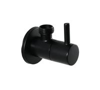 Válvula de conmutación de ángulo de llenado de inodoro G1/2 de latón macizo for accesorios de cocina y baño(A black)