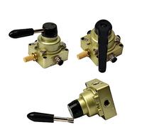 Válvula de conmutación manual aire neumática 4 vías y 3 posiciones HV-02/03/04 Puerto HV400-04 1/4 3/8 1/2 pulgadas BSP válvula Control operada Manual 1 Uds(With Fittings 10mm,HV200-02)