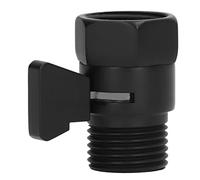 Válvula de conmutación para cabezal de ducha, G1/2, negra, de paso recto, válvula de agua caliente y fría para reemplazo del regulador de presión de agua.