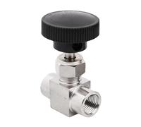 Válvula de control de acero inoxidable 1 pieza de cierre acero inoxidable 304, válvula control flujo agua con rosca hembra regulación precisa for tubería(1/8inch)