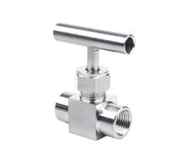 Válvula de control de acero inoxidable Válvula de aguja for tuberías instrumentación, válvula globo compacta BSP1/2 pulgadas, material acero inoxidable, 1 pieza