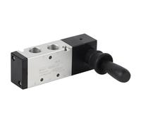 Válvula de control de aire G1/8 Válvula manual de control de flujo de 5 vías y 3 posiciones Válvulas de Empuje de Control Manual Válvula mecánica neumática(4H330-10)