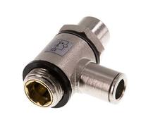 Válvula de control de flujo Codo de medición 8 mm - G3/8'' Latón Tornillo ranurado Banjo