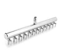 Válvula de Control de Flujo de Aire para Acuario, Regulador de Acero Inoxidable para Pecera, Distribuidor de Aire de 12 Juntas para Personas a Favor de Alimentar a los Peces