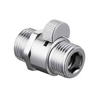 Válvula de control de flujo de ducha de latón, hembra/macho, válvula de cierre de cabezal de ducha de apertura rápida, G1/2, válvulas de control de flujo de agua.(A)