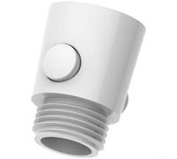 Válvula de control de flujo de ducha RV con un botón de presión para detener el agua al instante, compatible con roscas de 4 pulgadas (blanco)