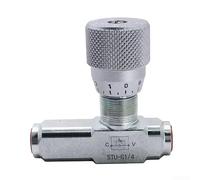 Válvula de control de flujo hidráulico unidireccional de acero al carbono, alta presión 5800 PSI, caudal ajustable de 46 GPM, compatible con cilindros hidráulicos y compresores (STU-G1/4)