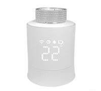 Válvula de control de temperatura inteligente para Zigbee Controlada por APP, cabezal termostático de radiador de precisión de 1 ° C, función de autolimpieza de detección automática de ventanas