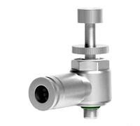 Válvula de control de velocidad de acero inoxidable con accesorios de conexión rápida, varios tamaños de rosca M5 1/8 1/4 3/8 1/2 para sistema de control de flujo de aire neumático (SL6-M5)