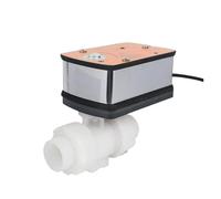 Válvula de control eléctrica retorno a fallo, PVDF, 0-10 V, válvula bola modulante, a prueba fallos, NC NO HVAC DN15-DN50, 220(DN15,Normally Closed)