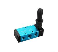 Válvula de control neumática Palanca manual, interruptor de aire operado Control de flujo de fluido de aleación de aluminio, para equipos textiles mecánicos Negro Azul (4H310-10)