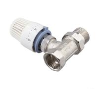 Válvula de control termostática, DN25 plástico latón manga ajustable control automático de temperatura del agua para radiadores de calefacción por suelo radiante