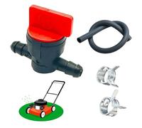 Válvula de Corte de Combustible, Grifo de Gasolina Universal en Línea, Grifo Universal de Gasolina, VáLvula De Cierre Reemplazo de LíNea, con 2Clips y 30cm Manguera de Combustible, para MotoEscardador