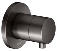 Válvula de corte oculta KEUCO IXMO para 1 consumidor con maneta Comfort, roseta redonda, 59541351001, Color: Negro titanio cepillado