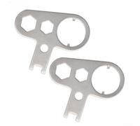 Válvula de depósito Bcd Limpieza Set 2 piezas Plata - Herramienta de Inflador de Buceo Servicio de Mantenimiento Power Scuba Acero Inoxidable Inflador para Set (65x53mm)