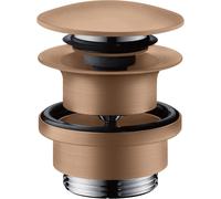 Válvula de desagüe AXOR de hansgrohe, con orificio de rebose, 51300310, Color: Oro rojo cepillado