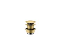 Válvula de desagüe AXOR de hansgrohe, con orificio de rebose, 51300950, Color: Latón cepillado