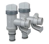 Válvula de Desagüe con Soporte para Manguera de Piscina Elevada - Piezas de Repuesto Compatibles con Adaptador de Manguera de Bomba de Filtro de Piscina Intex