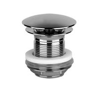 Válvula de desagüe Gessi 1 1/4 con desagüe abierto para lavabos sin rebosadero, longitud del eje 60mm, 1376, 01376727, Color: Latón cepillado PVD