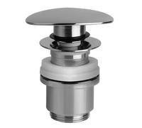 Válvula de desagüe Gessi Stop&Go 1 1/4 para lavabos con rebosadero, válvula de vástago mín. 25mm/máx. 45mm, 29089149, Color: Óptica Finox