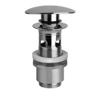 Válvula de desagüe Gessi Stop&Go 1 1/4 para lavabos con rebosadero, válvula de vástago mín. 64mm/máx. 85mm, 29090149, Color: Óptica Finox