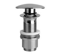 Válvula de desagüe Gessi Stop&Go 1 1/4 para lavabos sin rebosadero, válvula de vástago mín. 64mm/máx. 85mm, 29092149, Color: Óptica Finox