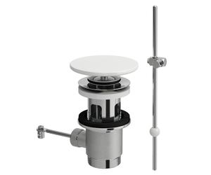 Válvula de desagüe LAUFEN, estándar, con palanca de tracción, tapa de cerámica de zafiro, H8981917570001, Color: Blanco Mate