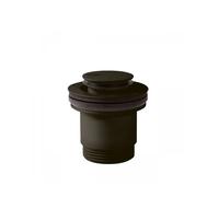 Válvula de desagüe para lavabo con acabado negro bronce y opción siempre abierto Click Clack Simple Rapid Tres