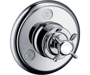 Válvula de desagüe y desvío AXOR Montreux de hansgrohe, Trio / Quattro, empotrada, 16830330, Color: Cromo negro pulido