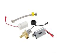 Válvula de descarga con sensor de urinario, válvula solenoide infrarroja totalmente automática para montaje en pared, rango de detección ajustable de 30-100 cm, entrada G1/2 pulgadas, CC 6 V