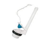 Válvula de descarga de inodoro con sello de drenaje de cadena, tope de agua ajustable para prevención de fugas, plástico para la mayoría de tanques de inodoro estándar
