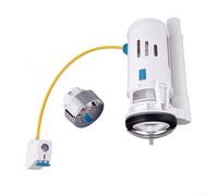 Válvula de descarga de inodoro controlada por cable para cisternas de plástico, tubo de desbordamiento ajustable (18,-33 cm), construcción ABS, compatible con inodoros de pared y piezas