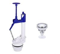 Válvula de descarga de inodoro de 2 pulgadas con un solo botón, sistema de drenaje de cisterna ABS de repuesto para agujero de 59 a 61 mm, fugas de sello de silicona para kit de soporte a prueba