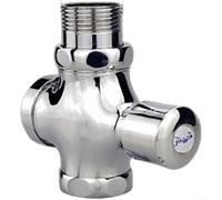 Válvula de descarga de latón tipo prensa retardada para inodoro de orinario, sistema de ahorro de agua de cierre automático con acabado cromado ajustable de 3 a 7 segundos de duración (A)