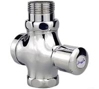 Válvula de descarga de latón tipo prensa retardada para inodoro de orinario, sistema de ahorro de agua de cierre automático con acabado cromado ajustable de 3 a 7 segundos de duración (C)