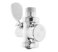Válvula de Descarga de Pedal para Urinario, Baño y Sanitarios | Aleación de Zinc, Entrada de Agua de 2,5cm y 6 Puntos, Montaje en Suelo, Color Plata