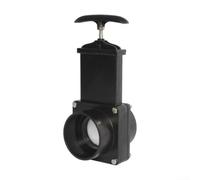 Válvula de descarga de residuos de 50 mm, válvula de purga de paso completo, para sistema de vacío de RV, válvula de drenaje de agua limpia, piezas de riego de plástico negro (50 mm)