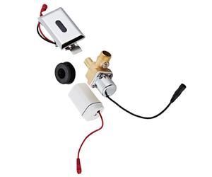 Válvula de descarga de sensor de urinario, válvula solenoide de inodoro infrarroja totalmente automática con rango de detección ajustable de 30-100 cm, entrada G1/2 pulgadas, CC 6 V, para Commer(A)