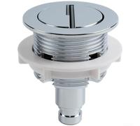 Válvula de descarga de tanque de inodoro de doble empuje de 38 mm hecha de ABS cromado para una fácil instalación y reparación de cisterna de ahorro de agua, color dorado (galvanoplastia)