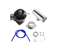 Válvula de Descarga Turbo Type- Ajustable de 25 Psi con Tubo de Brida de 63 mm para Adaptador de Válvula de Descarga GD- FV RZ, Color Negro