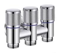 Válvula de desviación de agua de acero inoxidable 1 en 3 salidas, Válvula de ángulo de inodoro Grifo de tres vías, Pulverizador de bidé de baño con control de interruptor giratorio, para cocina,