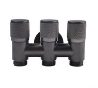 Válvula de desviación de agua de entrada de 20 mm, tamaño compacto de 6 x | Tres salidas independientes, control giratorio separado, mango de metal, fácil ajuste de flujo, evita errores de mezcla