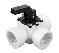 Válvula de desvío de piscina de 3 vías, G1 a 1/2in hembra rosca de repuesto válvula de deslizamiento accesorios de bomba de piscina para piscinas y spas