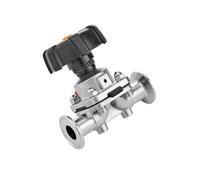 Válvula de diafragma acero inoxidable 316L 19 mm, 25, 32 y 51, con conexión manual sanitaria, tipo mandril(20mm)