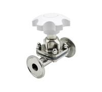Válvula de diafragma de triple abrazadera de acero inoxidable SS316L, DN15, DN20, DN25, DN50, 1,5" y 2"(19mm Ferrule 50.5)