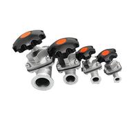 Válvula de diafragma de vacío manual KF16 KF25 KF40 KF50, conexión de abrazadera de vacío de acero inoxidable 304, 1 unidad(KF16)