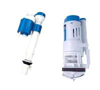 Válvula de drenaje de inodoro Toilet Drain Intake Valve Tank Fittings Inlet Flush Water Saving Piece Cistern Mechanism WC Kits(One-pieces 24cm B1)